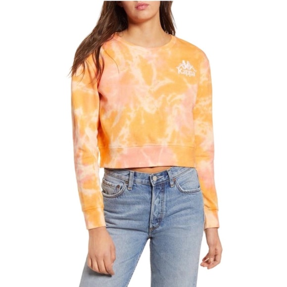 NWT- Kappa Active Catros Tie Dye Crop Sweatshit - Picture 1 of 5